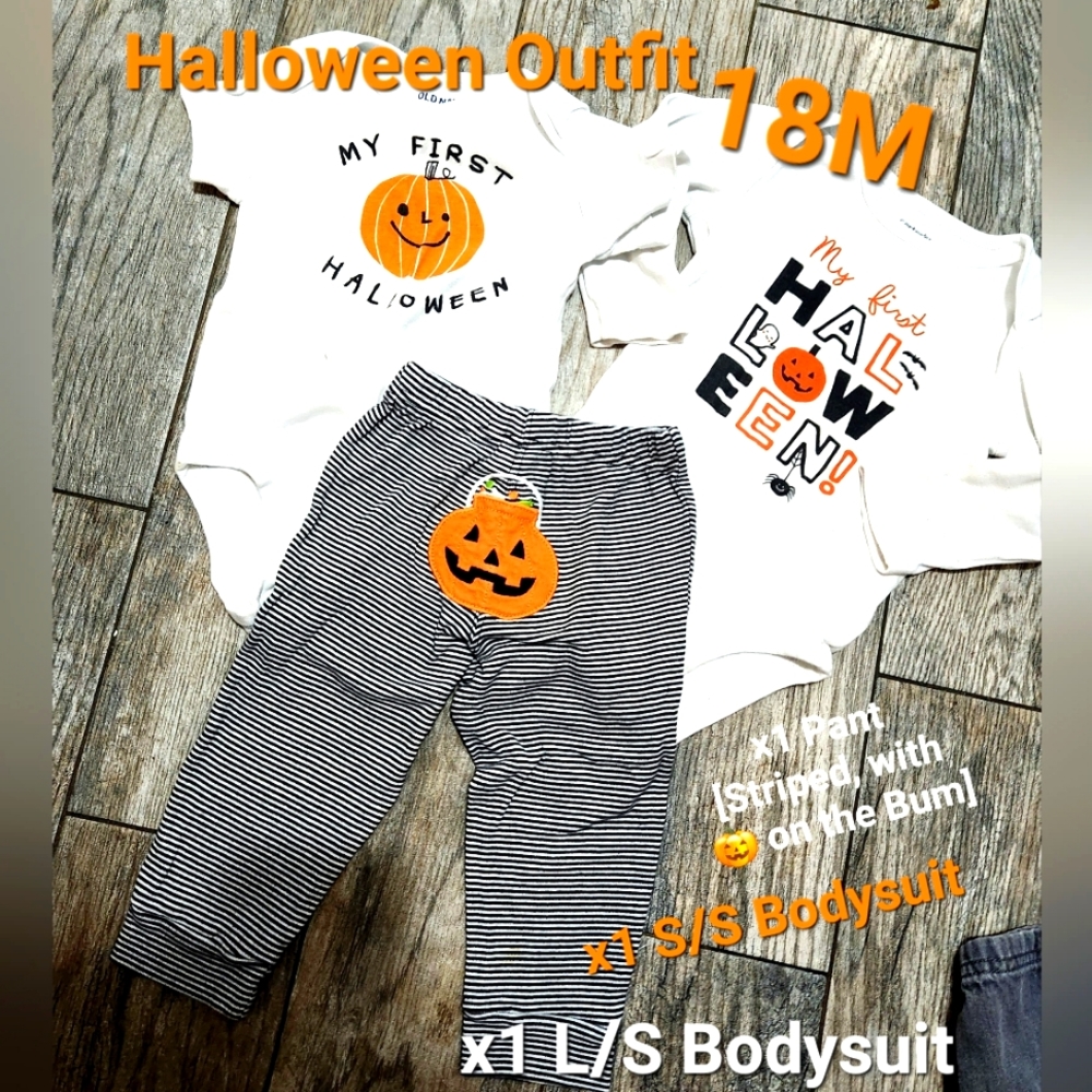 3pc Halloween Set 18M Gender Neutral,  great cond.